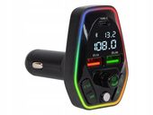 TRANSMITER FM AUDIO BLUETOOTH MP3 RGB BT SZYBKA ŁADOWARKA USB-C USB 3.1 18W