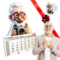 Prezent na dzień Dziadka PERSONALIZOWANY KALENDARZ 2025