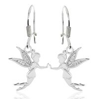 SREBRNE KOLCZYKI WRÓŻKI NA BIGLU PRÓBA SREBRA 925