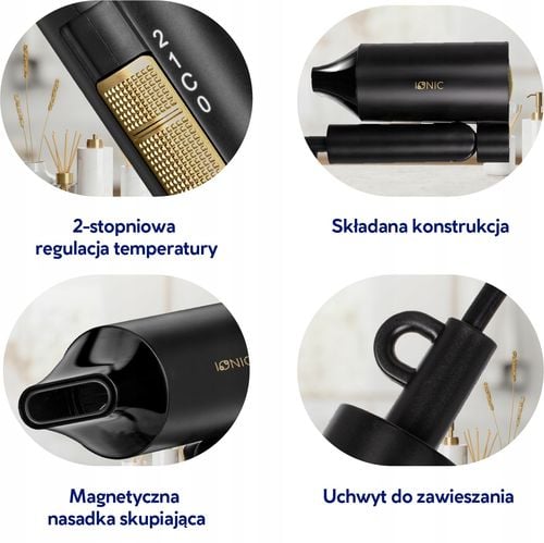 Suszarka do włosów MPM MSW-25 Czarny na Arena.pl