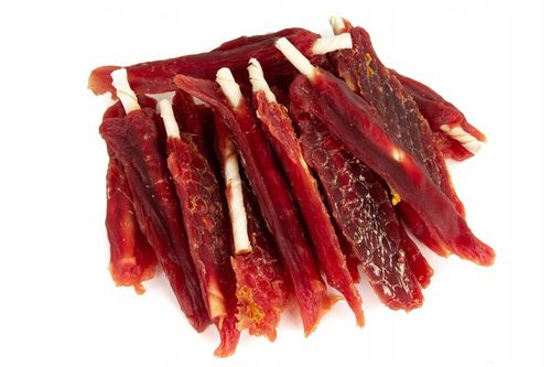 PRZYSMAKI DLA PSA MIĘSOŁAKI MIĘKKIE FILETY Z KACZKI NA PATYKU 500G na Arena.pl