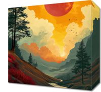 Obraz 30x30cm Dzika Rzeka Zmierzchem