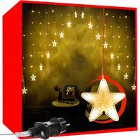 Kurtyna Świetlna LED 2,45x1 Lampki 136 Świąteczne Choinkowe Girlanda Okno