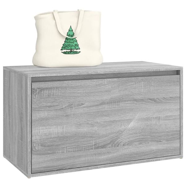 Ławka do przedpokoju, 80x40x45 cm, szary dąb sonoma zdjęcie 5