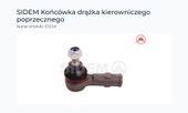 SIDEM 63234 Końcówka drążka kierowniczego poprzecznego PORSCHE, VW, VOLVO