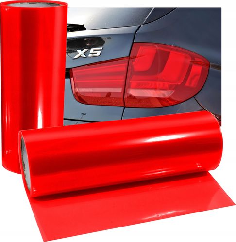 FOLIA DO LAMP 0,3 X 0,5M - CZERWONY POŁYSK na Arena.pl