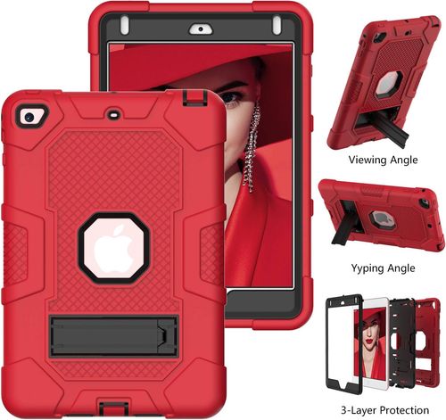 Etui do iPad 9/8/7 10.2" Pancerne z Podstawką Czerwone na Arena.pl