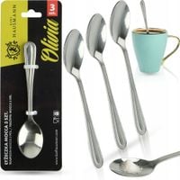 KPL. ŁYŻECZEK MOCCA OLIVIA 3SZT - DO KAWY, DESERÓW I ELEGANCKICH STOŁÓW