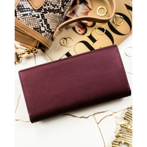 portfel damski ze skóry naturalnej i ekologicznej w fioletowym kolorze na Arena.pl