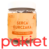 3x liofilizowane serca kurczaka 60g dla psa i kota | Fe Mg Ca | witamina B2