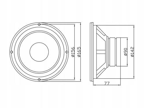GŁOŚNIK BASOWY WOOFER GDN 200W 165mm NISKOTONOWY JEDNODROŻNY GDN16 na Arena.pl