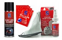 S100 Zestaw do Czyszczenia Kasku Preparat do Skorupy Pianka Chusteczki