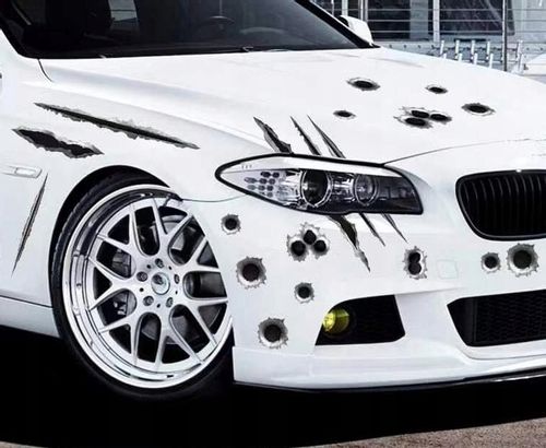 Naklejka Rysy Zaięcia rany na Auto Siekiera Zadrapanie Pazury Sznyty Blizny na Arena.pl