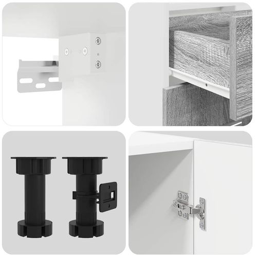 Zestaw szafek kuchennych z szufladą 4 pcs Szary dąb sonoma na Arena.pl