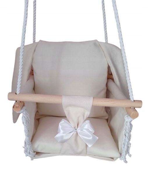 HUŚTAWKA DZIECI królik Beż ecru dom ogród pokój zdjęcie 2