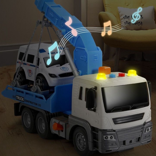 Interaktywna Ciężarówka Z Hakiem I Lawetą Światła Dźwięki Ruchome Elementy na Arena.pl