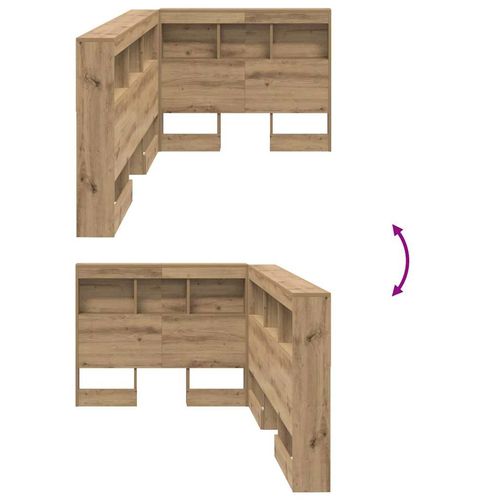 Zagłówek do przechowywania z półką dąb artisan 75 cm na Arena.pl