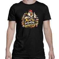 Kury wiedzą więcej - męska koszulka na ŚMIESZNY prezent Czarny XL T-shirt