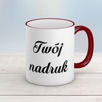 Kubek CLASSIC brązowym uszkiem z Twoim nadrukiem