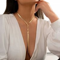 NASZYJNIK ZŁOTY DŁUGA ŻMIJKA SKRĘCNA STAL CHIRURGICZNA 316 L