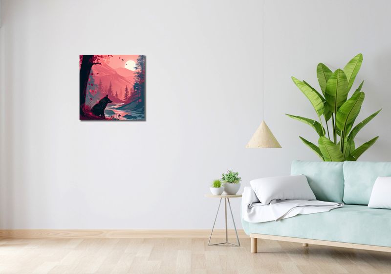 Obraz 50x50cm Wilk Przy Brzegu Lasu zdjęcie 2