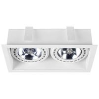 Podtynkowa LAMPA sufitowa MOD 9412 Nowodvorski metalowa OPRAWA prostokątny WPUST do zabudowy biały