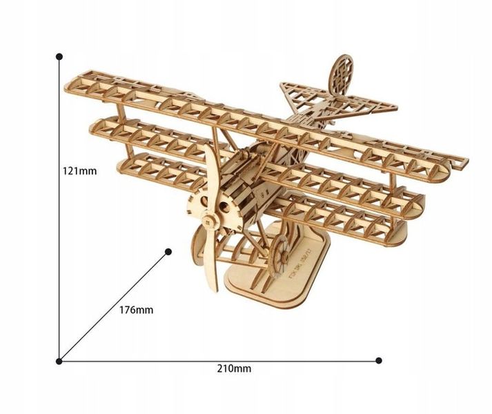Puzzle 3D Samolot drewniany model do składania zdjęcie 7