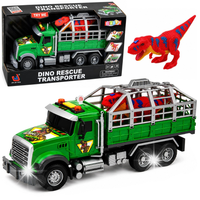 Ciężarówka Transporter Z Klatką Figurka Dinozaur T-Rex Światła Dźwięki 112