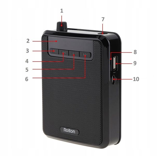 Wzmacniacz głosu przewodowy ROLTON K300 mikrofon zdjęcie 11