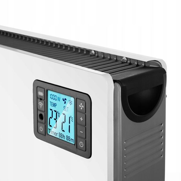 GRZEJNIK ELEKTRYCZNY KONWEKTOROWY TIMER TERMOSTAT PILOT MOCNY 2000W TURBO zdjęcie 3