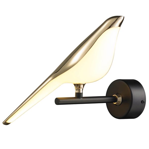Ścienna lampa dekoracyjna Tit ST-9008-W Step LED 10W 3000K ptak złoty czarny zdjęcie 1