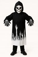 STRÓJ ŚMIERĆ KOSIARZA KOSTIUM PRZEBRANIE HALLOWEN KOŚCIOTRUP 122/134