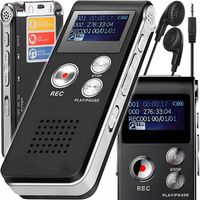 PODSŁUCH SZPIEGOWSKI PLUSKWA MAŁY DYKTAFON DETEKCJA GŁOS 15H 8GB