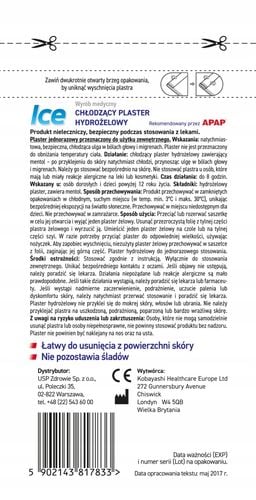 APAP ICE PLASTER CHŁODZĄCY HYDROŻELOWY 2 SZT na Arena.pl