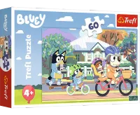 Bajkowe puzzle dla dzieci z motywem psów z serialu Bluey Trefl 60 elementów