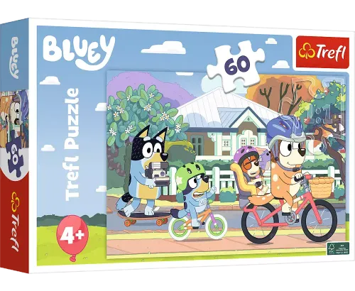 Puzzle 60 Elementów. Wesoła Bluey na Arena.pl