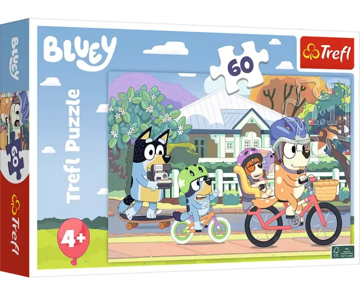 Puzzle 60 Elementów. Wesoła Bluey zdjęcie 1