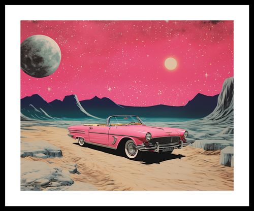 Plakat 50x40cm Kabriolet W Kosmosie na Arena.pl