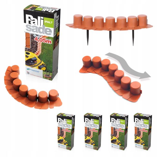 Palisada ogrodowa z kołnierzem IPAL7 20m Płotek zdjęcie 1