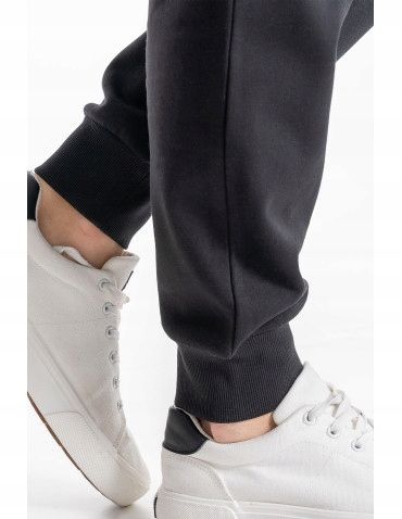 Ocieplane Spodnie Męskie Dresowe Joggery Bawełniane Ściągacz MORAJ Black XL na Arena.pl