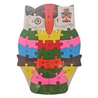 Drewniane Puzzle Zwierzątka Cyferki Litery MIX