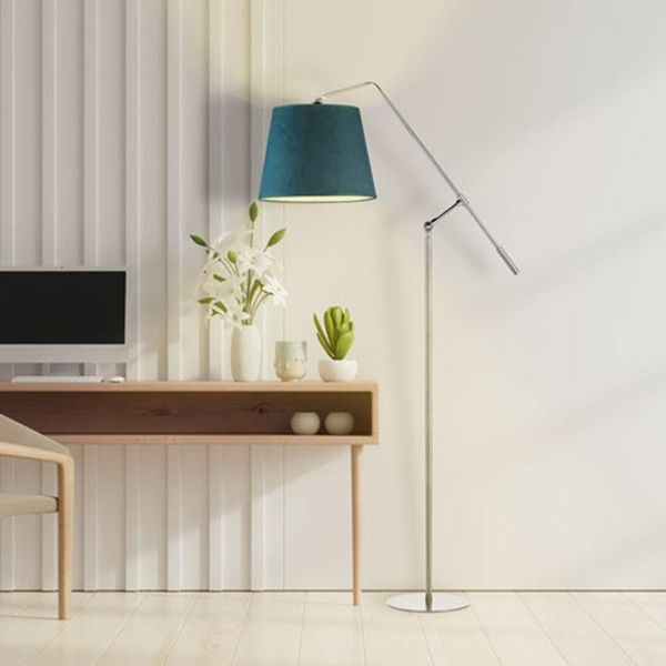 Lampa podłogowa FOYA GOLD srebrna szara zdjęcie 3