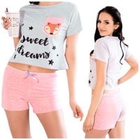 PIŻAMA DAMSKA BAWEŁNIANA 100% BLUZKA SPODENKI S/M