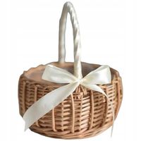 KOSZYK WIELKANOCNY KOSZYCZEK WIKLINOWY Z KOKARDĄ NA WIELKANOC PIKNIK ITP.