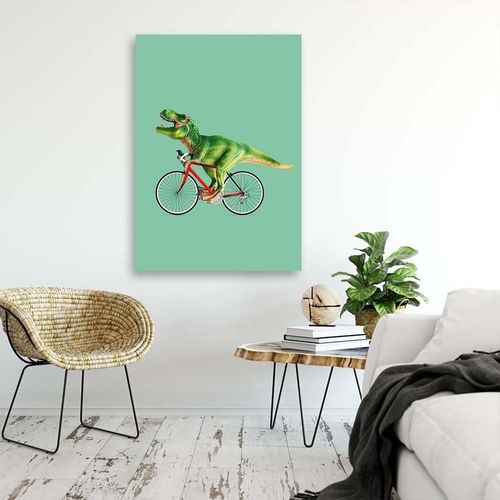 Deco Panel, Dinozaur na rowerze 40x60 na Arena.pl
