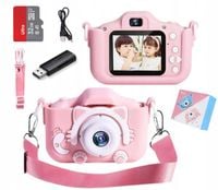 APARAT CYFROWY DLA DZIECI 12MPX SELFIE KOTEK + SD