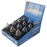 Wkłady LED do zniczy kapliczek SUBITO Comet czarny/biały do 2400h 12szt.