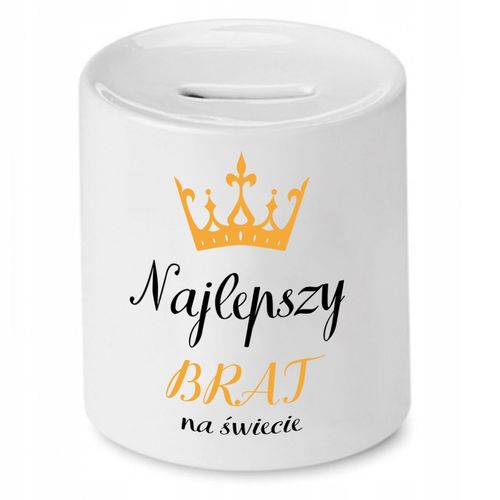 Skarbonka Dla Brata Najlepszy Na Świecie Prezent Z Nadrukiem Ze Zdjęciem na Arena.pl