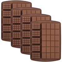 Zestaw 4 szt silikonowa forma do czekolady z 6 zagłębieniami