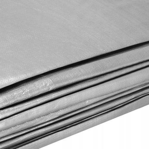 PLANDEKA PLANDEKI 5x8m SREBRNA WZMACNIANA 210G MOCNE OKRYCIE PŁACHTA na Arena.pl